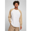 Organic Oversized Raglan Longsleeve - white/unionbeige 3XL