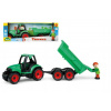 LENA Auto Truckies traktor s vlečkou plast 32 cm s figúrkou
