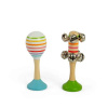 Bigjigs Toys Súprava Rumba guľa modrá a rolničky zelené