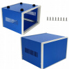 KOVOVÁ UNIVERZÁLNA PUZDRO NA PRÍSTROJE 80x170x130 MM MODRÁ NOŽIČKA