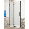 GELCO TRINITY BLACK 80cm ľavé dvere do niky s pevnou stenou v rovine, profil čierna mat, sklo matné, GT1280ML-B