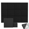 AKUSTICKÝ PANEL ČIERNY 24KS 30X30CM NA STENU, ZVUKOTESNÝ, STROPNÝ
