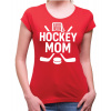 Fajntričko Tričko - Hockey mom - Hokejová mama, Farba **červená**, Strih/ Variant Pánsky / UNISEX