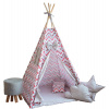 Detský stan BabyTýpka teepee Cikcak red grey (8594201222283)