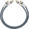 cinch audio prepojovací kábel [2x cinch zástrčka - 2x cinch zástrčka] 0.50 m antracitová pozlátené kontakty Oehlbach NF 14 MASTER; 2016