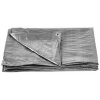 Plachta Tarpaulin Medium 3x5 m, 100 g/m, zakrývacia, SILVER, strieborná, s okami