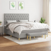 zahrada-XL Boxspring posteľ s matracom svetlosivá 100x200 cm látka 3137405