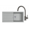 FRANKE SETT125Š tectonit drez 1000x500mm S2D 611-100 Šedá+batéria FC 6018.084 Šedý Kameň FRA 143.0687.406