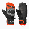 Detské lyžiarske rukavice Reusch Worldcup Warrior Prime R-Tex XT black/silver/fluorescent red