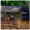 Obrus záhradný vodeodolný MIGD276 čierny s lístím 140x300 cm Viacfarebná