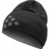 Pletená merino čepice CRAFT ADV Nordic Training Merino Logo - černá Velikost: L-XL