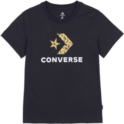 Converse FLORAL STAR CHEVRON GRAPPHIC TEE čierna,biela,žltá Dámske tričko S
