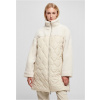 Urban Classics Ladies Oversized Sherpa Quilted Coat softseagrass/whitesand - 3XL