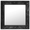 vidaXL Nástenné zrkadlo v barokovom štýle 50x50 cm čierne - Čierna - 78317-32824