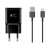 Cestovná nabíjačka Samsung EP-TA200EBE + EP-DR140ABE 15W + kábel USB-C čierna (OOB Bulk)