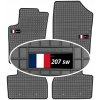 Peugeot 207 2006-2012 Gumové rohože do auta + EMBLEMAT