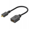 PromiumCord Flexi adaptér HDMI Typ A samica - micro HDMI Typ D samec pre ohybné zapojenie (kphdma-35)