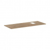 Hansgrohe Xelu Q Doska pod umývadlo 136x55 cm, výrez vpravo, prírodný dub 54124230-HG