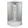Sanotechnik sprchový box s hlobou vaničkou, štvrťkruh 90x90x215cm, biely PR55