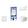GEBERIT Modul na závesné WC s tlačidlom Sigma30, biela/lesklý chróm + Duravit ME by Starck - WC a doska, Rimless, SoftClose