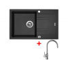 Set Sinks Linea 780 XC Metalblack + Vitalia