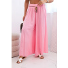 Dámske nohavice Iba z viskózy so širokými nohavicami Farba: Ružová, Veľkosť: UNI
