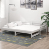 vidaXL Rozkladacia denná posteľ biela borovicový masív 2x(90x200) cm 806951