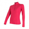 Sensor merino DF dl.rukáv zips magenta
