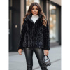 Čierna dámska kožušinová bunda TY5276z, ty5276z-S S