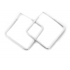 Beneto Originální čtvercové náušnice ze stříbra AGUC2438