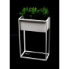 Stojan na kvety - Kvetinový kovový stojan 60x40 biela loft box (Stojan na kvety - Kvetinový kovový stojan 60x40 biela loft box)