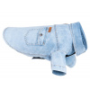 Oblečenie pre psa košeľa 45 cm Denim svetlo modrá