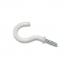 Hák s golierom oplastovaný, 50x3,8mm, biela