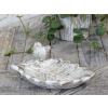 Chic Antique Bielo - zlaté antik cementové krmítko pre vtáčiky Vittel - 22*14*9cm - Chic Antique