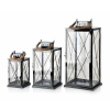 Lampáš, svietník - Lino Black Set 3 Lighthouse Glamour (Lampáš, svietník - Lino Black Set 3 Lighthouse Glamour)