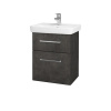 Dreja Umývadlová skrinka GO SZZ2 50 - D16 Tmavý betón / Úchytka T04 / D16 Tmavý betón