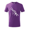 Paličky ruka - Tričko detské bavlnené - 146 cm/10 rokov ( Fialová )