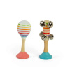 Bigjigs Toys Súprava Rumba guľa ružová a rolničky modré