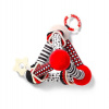 BabyOno plyšová edukačná hračka Tiny Yoga Triangle C More Collection čierna červená