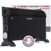 TAGRED Elektrický konvektor s termostatom, napájanie, časovač, 2000W, čierny