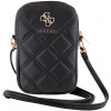Guess PU Quilted 4G Metal Logo Wallet Phone Bag Zipper čierne