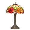 Rose Orange - Red stolná lampa tiffany 220