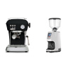 Ascaso Dream ONE, Dark Black + Eureka Atom Specialty 65, white