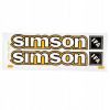 Samolepky na nádrž Simson S50 – žlté pozadie, sada