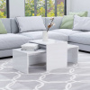 vidaXL Konferenčné stolíky, lesklé biele 100x48x40cm, kompozitné drevo - Biela - 172344-106625