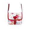 Červená kožená kabelka Gregorio 112 FL v prírodnom vyhotovení, malá crossbody s nastaviteľným popruhom a ozdobnou prackou
