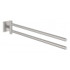 Grohe QuickFix Start Cube Dvojitý držiak uterákov, dĺžka 44 cm, supersteel 40976DC0-GR