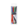 STABILO OHPen universal - fóliové pero - permanentné - (M) hrot 1mm - 4 ks - zelená, červená, modrá, čierna
