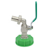 Kovový guľový kohút IBC, 3/4, s prípojkou S60x6 / 62mm, BJ = 3 ks