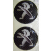Logo Peugeot carbon sada 4 ks (priemer 55 mm)